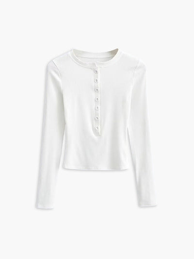 Damen Langarmshirt Baumwolle Crop Stilvoll