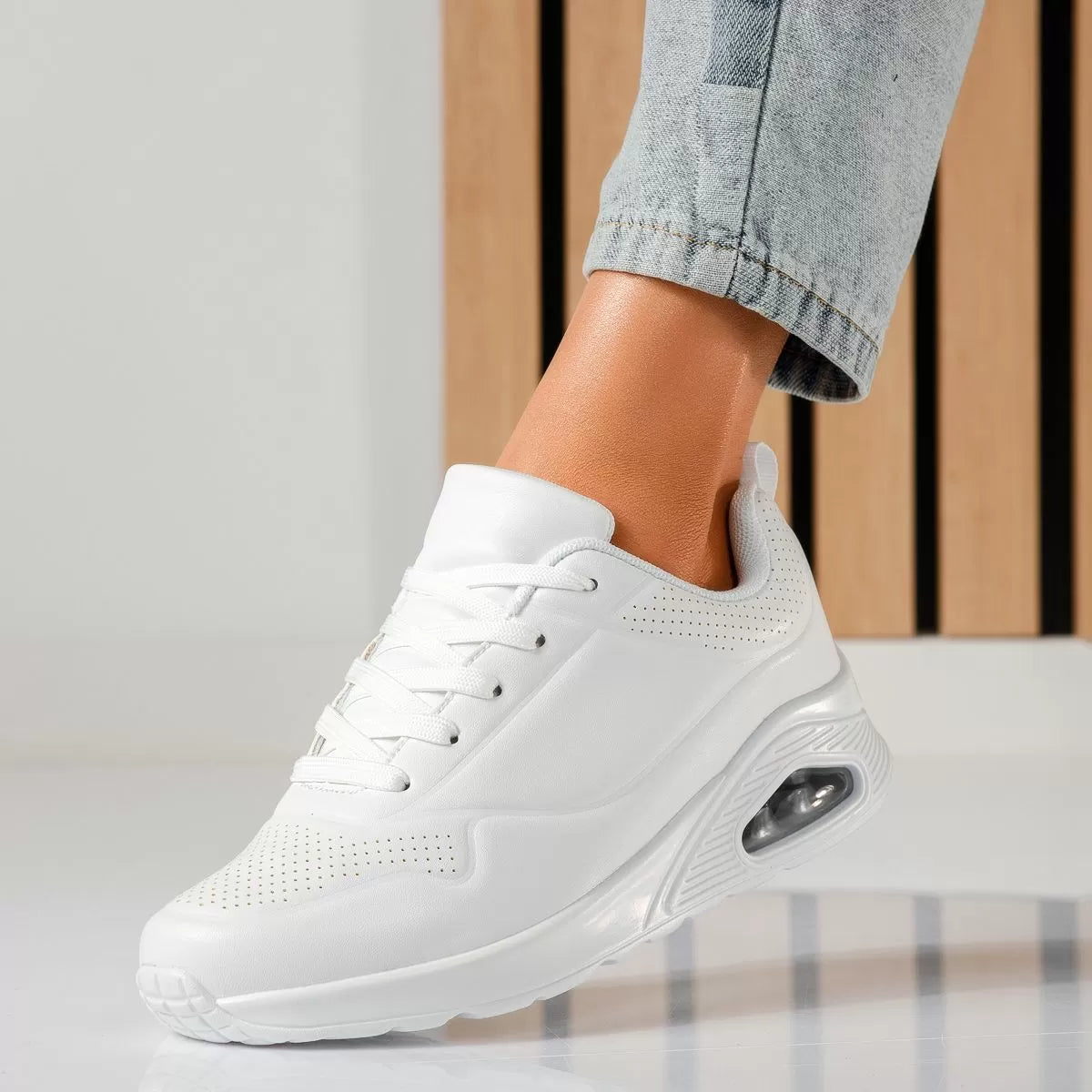 Damen Sneakers Leder Komfort Stilvoll