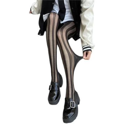 Damen Strumpfhose mit Streifenmuster – Elegante, Bequeme Strumpfhosen für Vielseitige Outfits