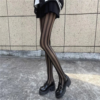 Damen Strumpfhose mit Streifenmuster – Elegante, Bequeme Strumpfhosen für Vielseitige Outfits
