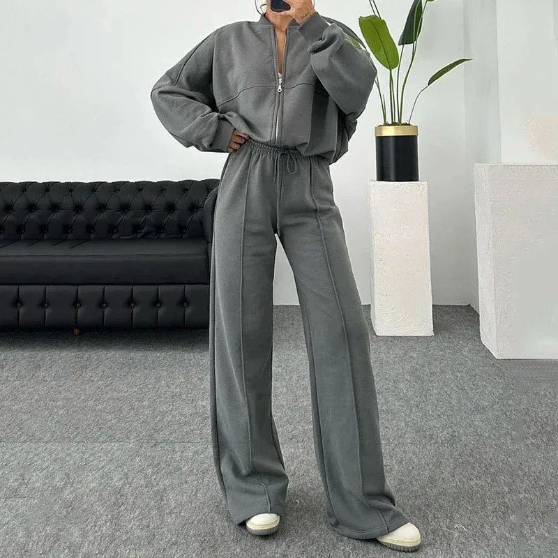 Damen Tracksuit Set Bequem Minimalistisch