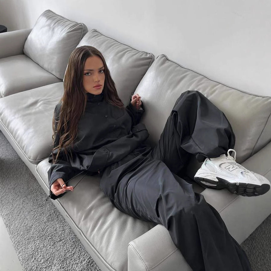 Damenjacke Wasserabweisend mit Kapuze und Regulablem Bund