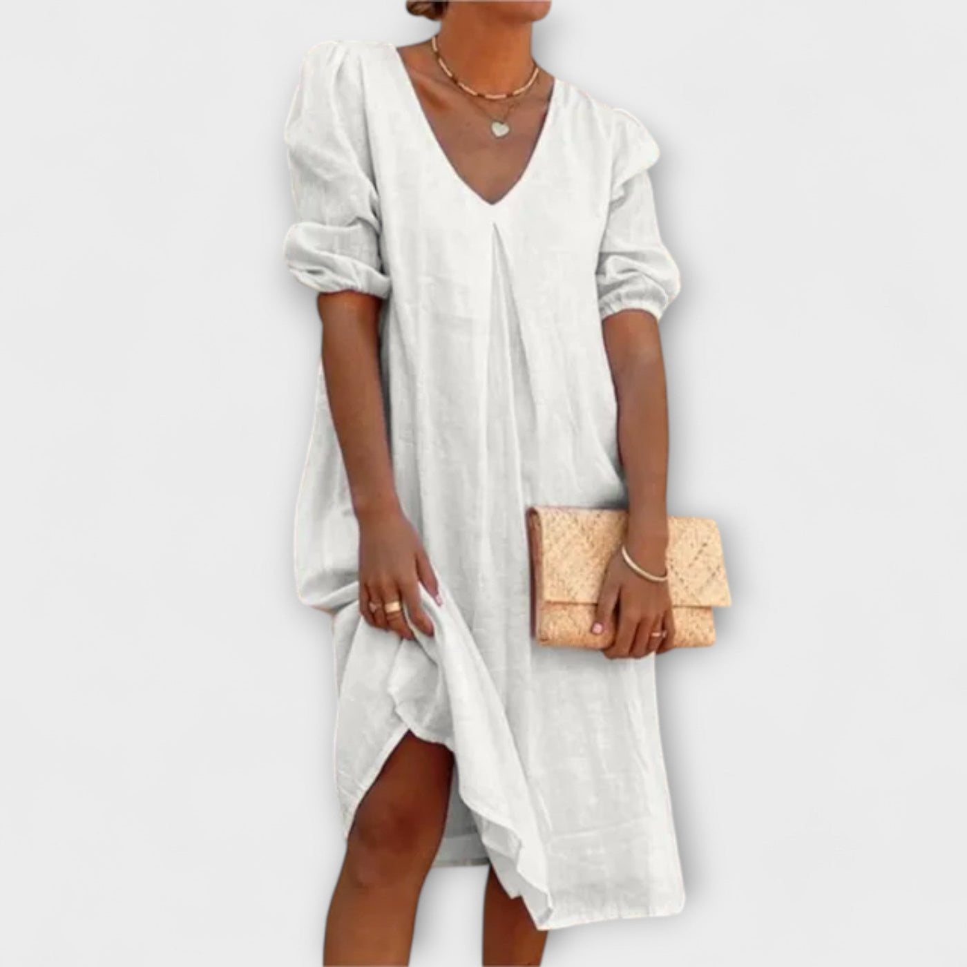 Fanny - Elegantes Sommerkleid mit Häkel-Details