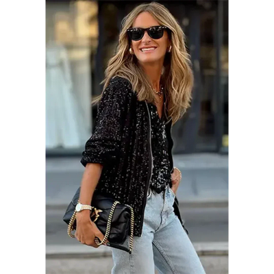 Damen Reißverschluss Bomberjacke | Elegante