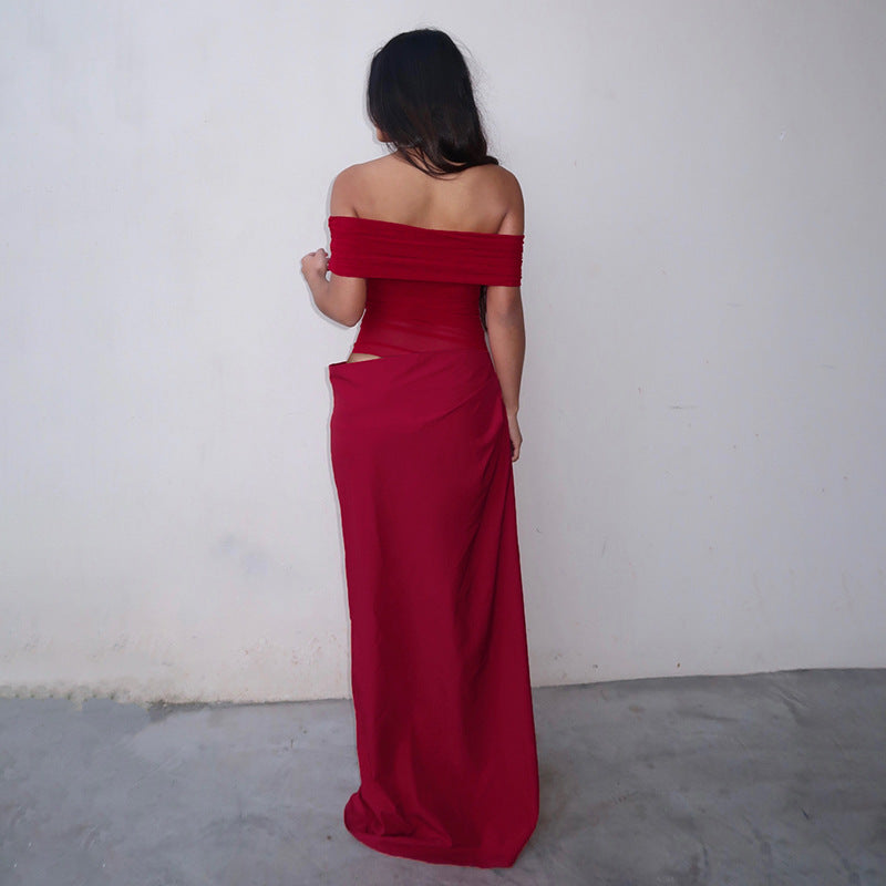 Bella | Langes Kleid aus Spitze Asymmetrisch