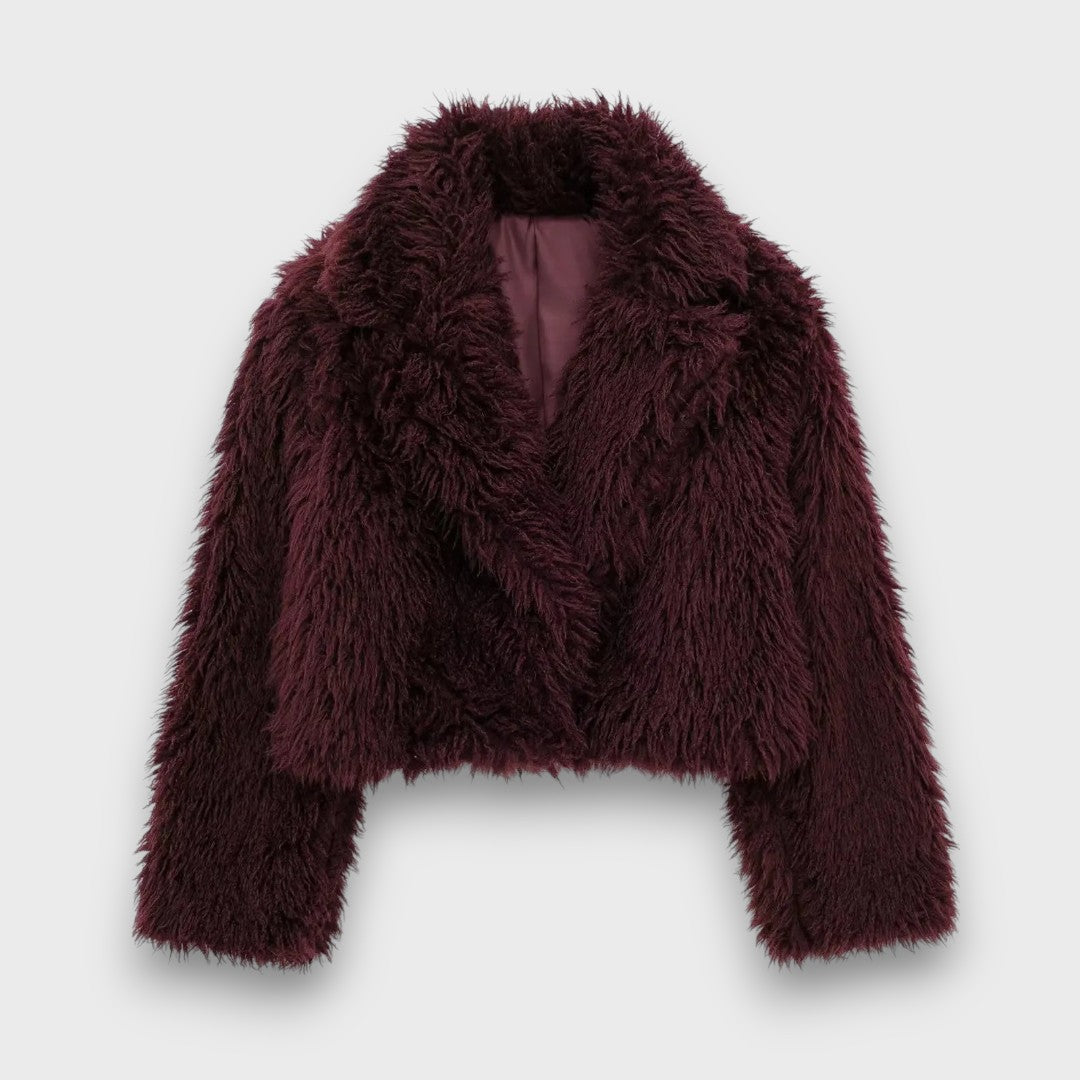 Mile – Luxus-Fake-Fur in tiefem Burgund