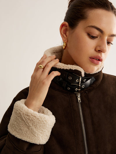 Jennifer | Elegante Vintage-Stil Fleecejacke