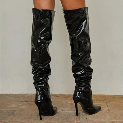 Sabrina | Elegante Overknee Stiefel aus Leder