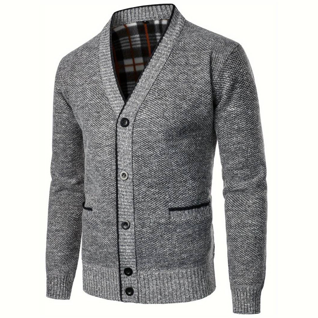 Elegante Strickjacke Herren mit V-Ausschnitt