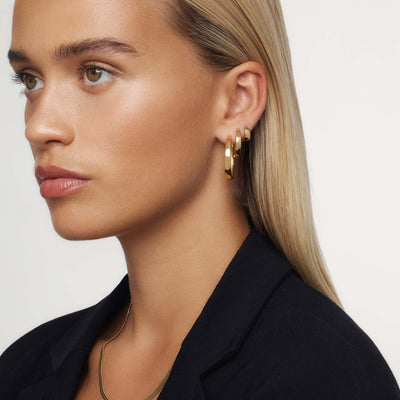 Gia Bold Gold Hoop Earrings