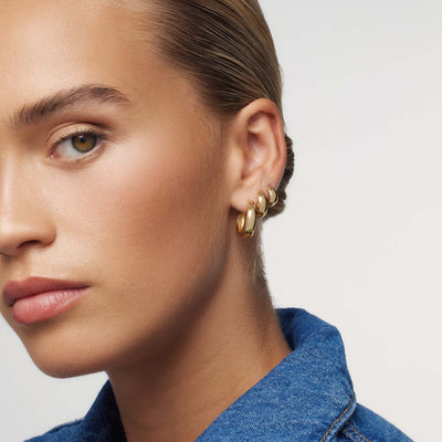 Gold Rue Statement Hoop Earrings