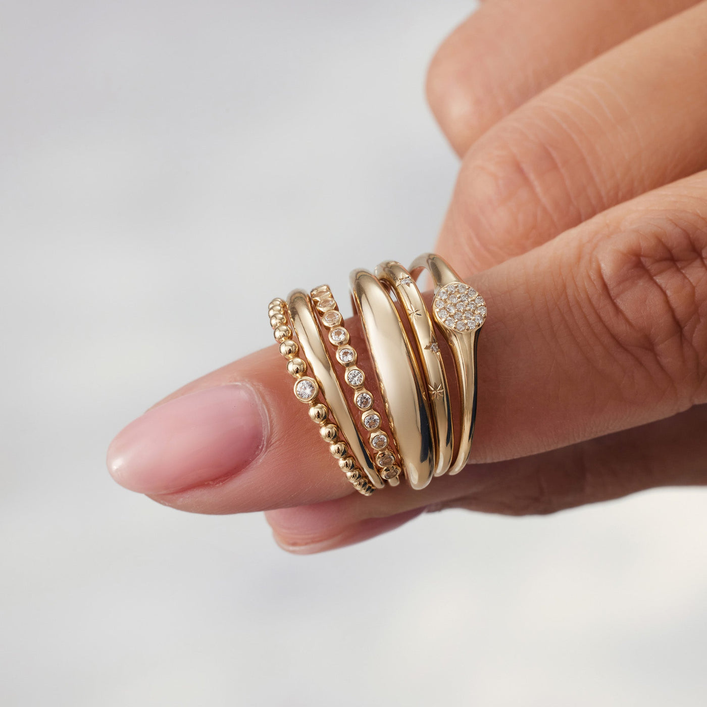 Gold Slim Dome Ring