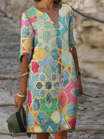 Elegantes A-Linien-Blumenkleid für Damen - Sarah
