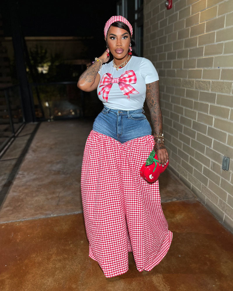 Malcolm | Gingham Denim-Set