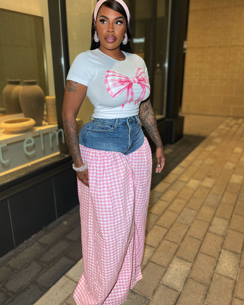 Malcolm | Gingham Denim-Set