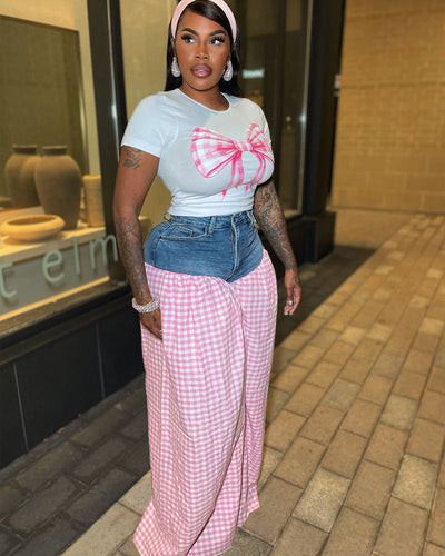 Malcolm | Gingham Denim-Set