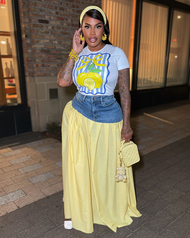 Malcolm | Gingham Denim-Set