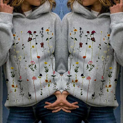 Liliana | Floral Bequemer Kapuzenpullover für Frauen