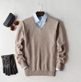 Beige - V-Ausschnitt