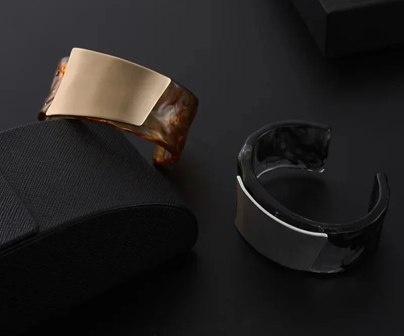 Elegante Statement Damen Armreif Manschette Gold Silber