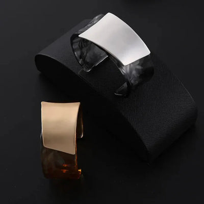 Elegante Statement Damen Armreif Manschette Gold Silber