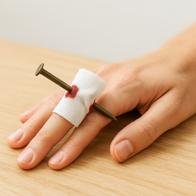 Halloween-Streich mit künstlichen Nägeln – Gruselige Trick-Requisite für Partys