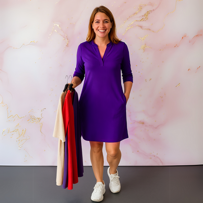 Hanneke - Kleid mit V-Ausschnitt