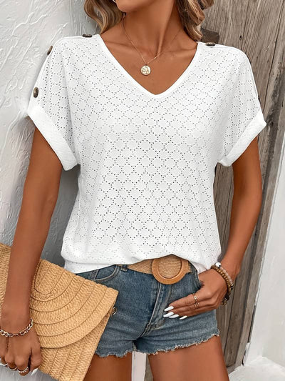Angelika | Elegantes V Neck Top