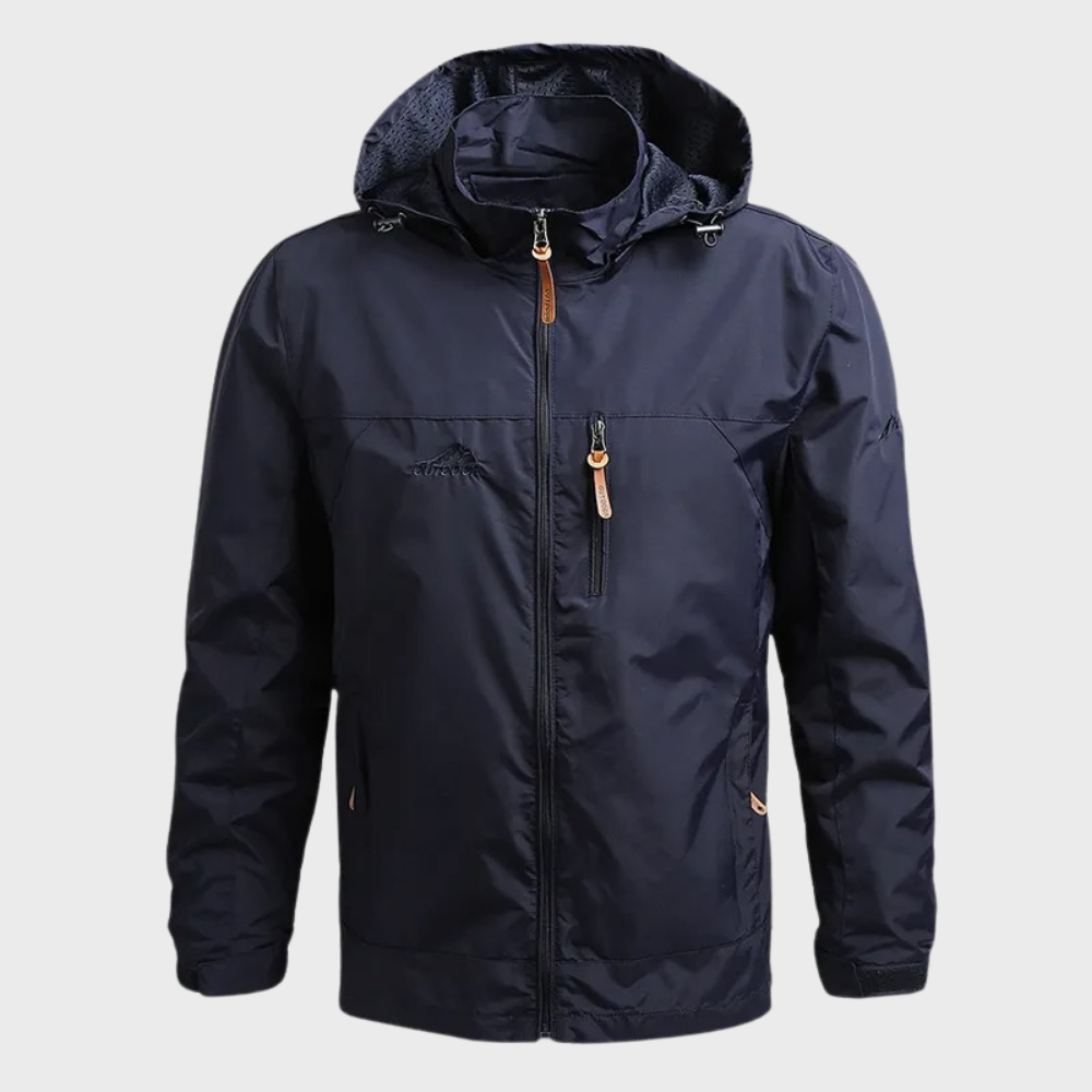 Herren Outdoor-Regenjacke mit Kapuze | Wasserabweisend