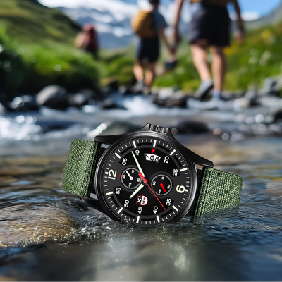 Extreme Robuste Outdoor-Uhr Mit Nylonarmband, Quarzwerk & Datumsanzeige - Vielseitig & Stilvoll