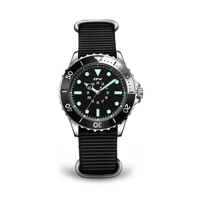 Wasserdichte 40mm Felduhr Mit Drehbarer Lünette Und Strapazierfähigem Stoffarmband
