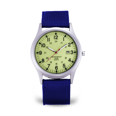 Fadenburg Robuste Outdoor Abenteueruhr mit Nylonarmband und Quarzwerk
