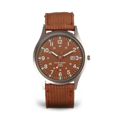 Fadenburg Robuste Outdoor Abenteueruhr mit Nylonarmband und Quarzwerk