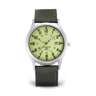 Fadenburg Robuste Outdoor Abenteueruhr mit Nylonarmband und Quarzwerk
