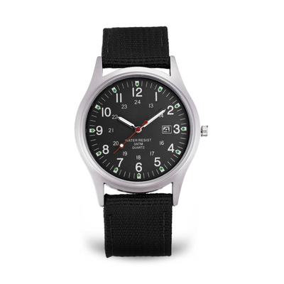 Fadenburg Robuste Outdoor Abenteueruhr mit Nylonarmband und Quarzwerk