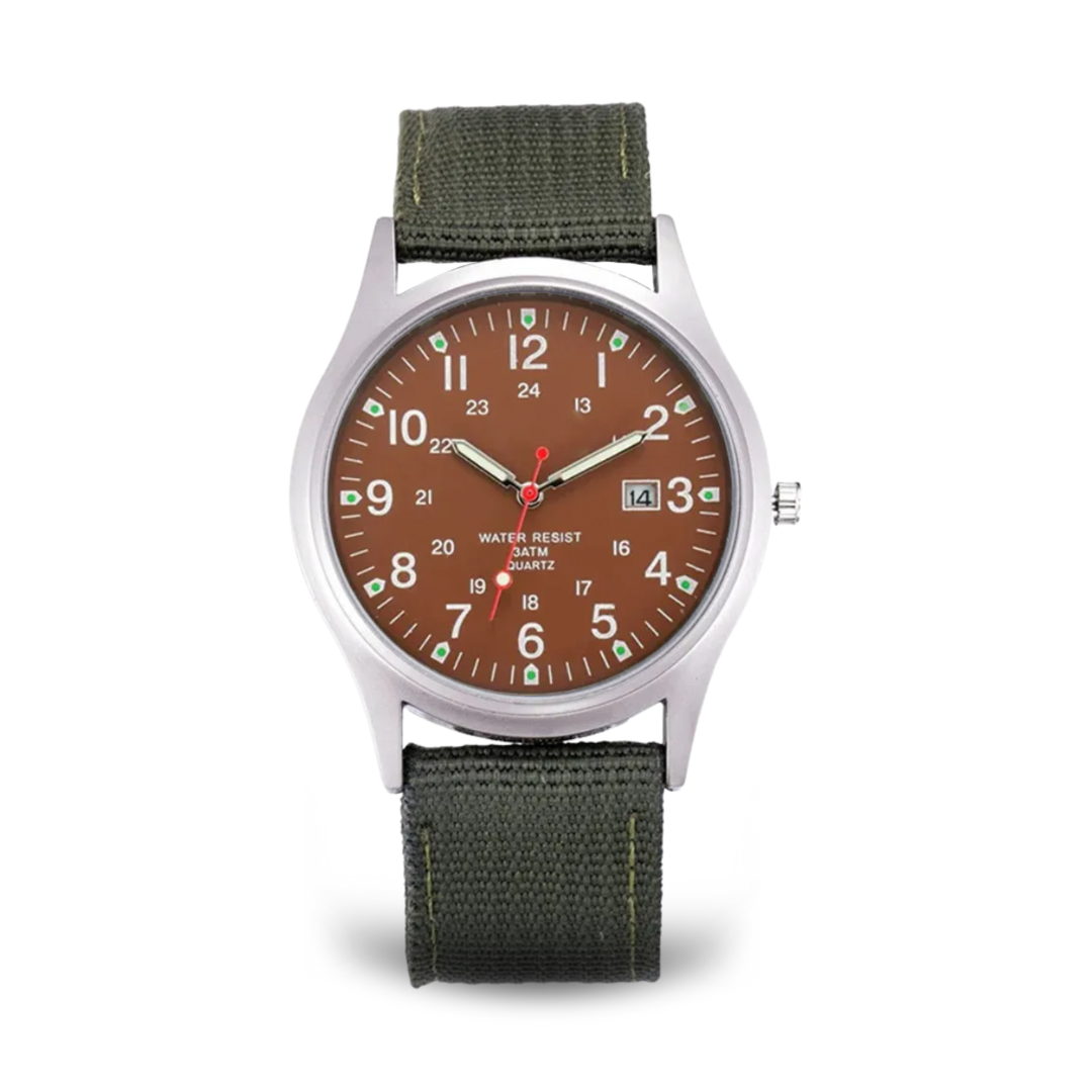 Fadenburg Robuste Outdoor Abenteueruhr mit Nylonarmband und Quarzwerk
