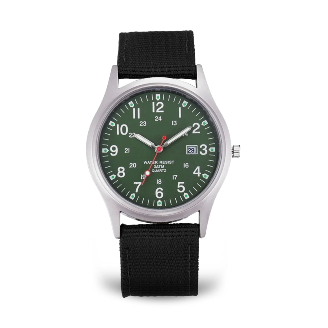 Fadenburg Robuste Outdoor Abenteueruhr mit Nylonarmband und Quarzwerk