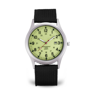 Fadenburg Robuste Outdoor Abenteueruhr mit Nylonarmband und Quarzwerk