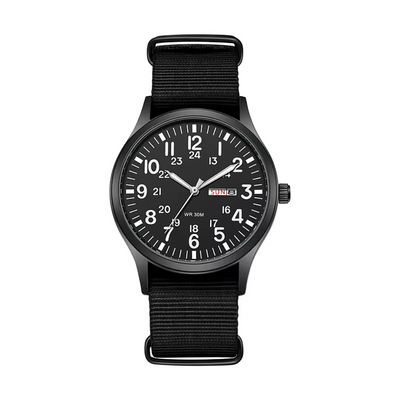 Fadenburg Trailblazer Felduhr – Robuste 24-Stunden-Anzeige, Strapazierfähiges Stoffarmband