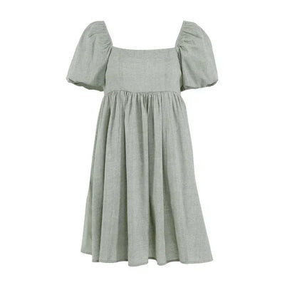 Vintage-Kleid mit Puffärmeln und Quadratischem Ausschnitt –Emma