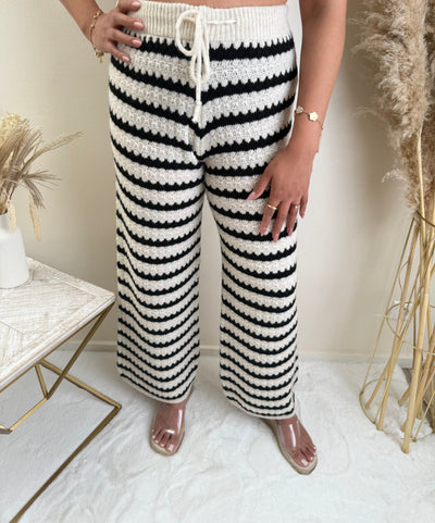 Strickhose Streifen