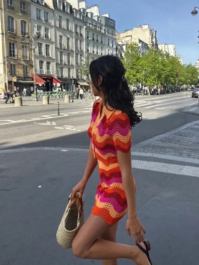 Maja- Strikket stil Mesh Set