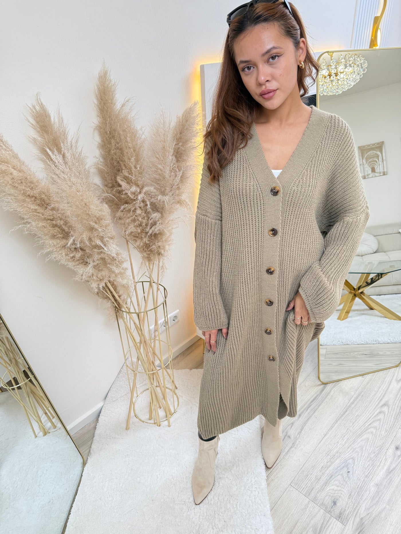 Strickkleid zum Knöpfen