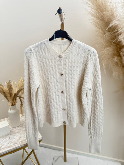 Cardigan mit Goldknöpfen