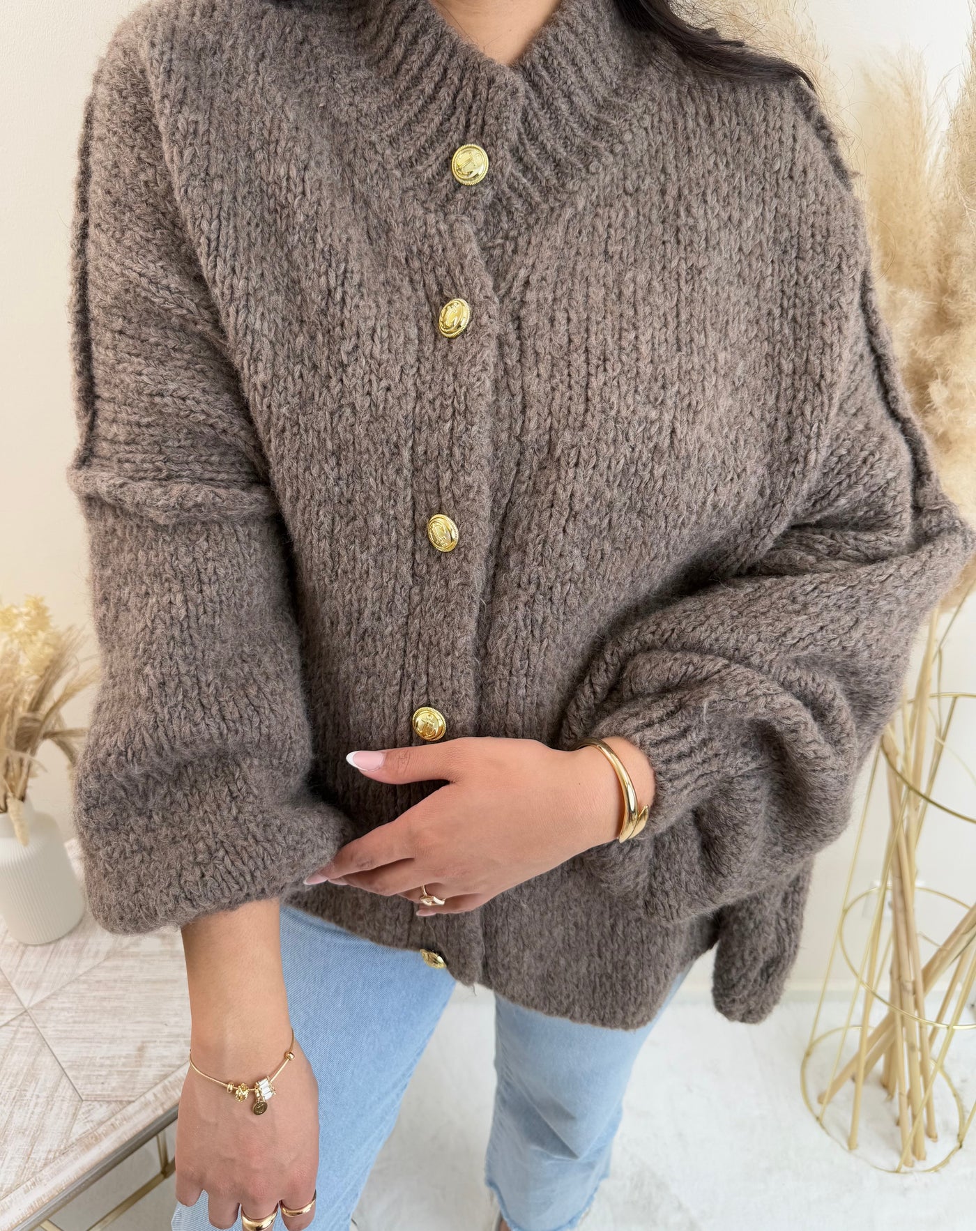 Oversize-Strickjacke