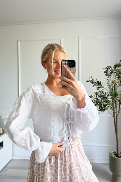 Musselin Schleifen Bluse