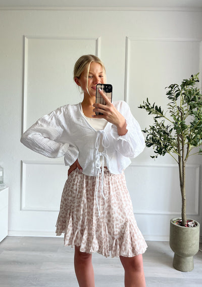 Musselin Schleifen Bluse