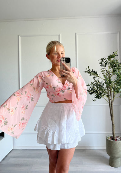 Binde Oberteil Blumen Print