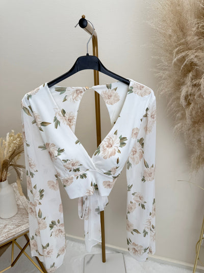 Binde Oberteil Blumen Print