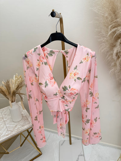 Binde Oberteil Blumen Print